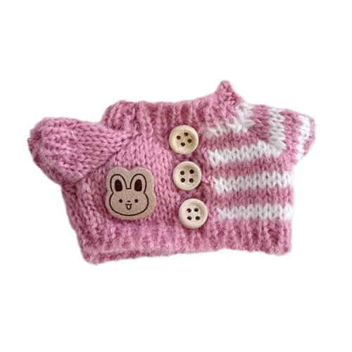 Milageto Gefüllter Puppenpullover, Plüschpuppenpullover für Kinder, pädagogisches Kleidungsspielzeug, Puppenzubehör, für 5,91'' 6,69'' Puppe, Rosa von Milageto