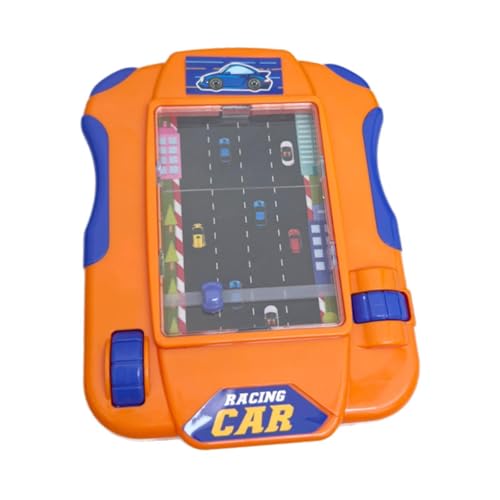 Milageto Handheld-Spiel, Lernspielzeug, interaktives Lernen, Rennwagen-Spiel, Maschinenkonsole, Spielzeug für Kinder, Party-Spielzeug, Jungen und Mädchen, Orange von Milageto