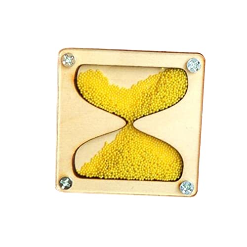 Milageto Hölzerne Sanduhr Busy Board Material Zubehör Praktisches Motorik Lernspielzeug für Kleinkinder Kinder Party Favors, GELB Milageto Hölzerne Sanduhr Busy Board Material Zubehör Praktisches Motorik Lernspielzeug für Kleinkinder Kinder Party Favors, GELB von Milageto