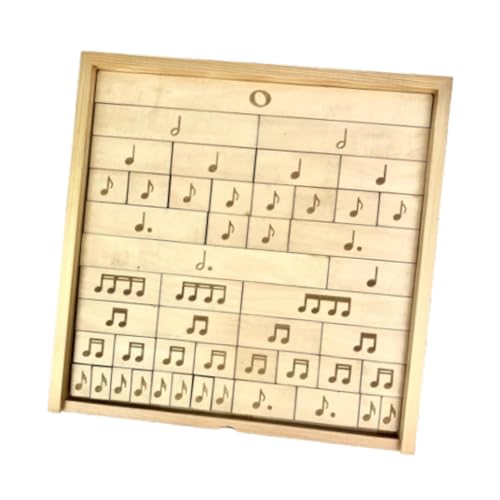 Milageto Hölzernes Musiknoten-Puzzle, Lernspielzeug, Musiknoten- und Ruheleiste, interaktives Spielzeug für Erwachsene von Milageto