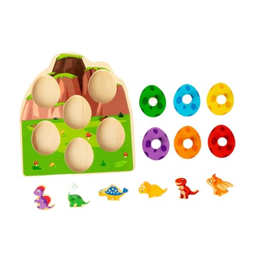 Milageto Hölzernes Peg Puzzle Matching Puzzle Holzpuzzle für Kleinkinder, Farbsortierungsform -Rätsel für Jungen, Mädchen Baby Vorschule Geschenk von Milageto