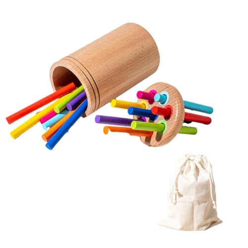 Milageto Holz-Farb- und Formsortierbox, Montessori-Holzspielzeug, Entwicklungsspielzeug, Frühlernspielzeug für Jungen und Mädchen, Kleinkinder, Kindergeschenk, Style A von Milageto