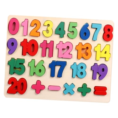 Milageto Holzspielzeug ab 3 4 5 6 7 8 Jahren Kinder, Buchstaben-Lernspiele Kinder Stifte-Puzzle Spielzeug Montessori Sortierspielzeug für Vorschule Junge Mädchen, 1 bis 20 Zahlen von Milageto