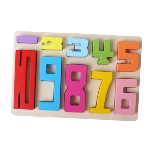 Milageto Holzpuzzle Spielzeug von 3 4 5 6 7 8 Jahren Kinder, Montessori Brief Lernspiele Spielzeug, pädagogische Sortierspielzeug Geschenk für Vorschule Junge Mädchen, Nummer von Milageto