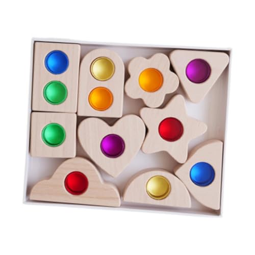 Milageto Holzbausteine Set Regenbogen Geburtstagsgeschenk Partyzubehör Frühpädagogisches Spielzeug Konstruktionsspielzeug für Kinder Milageto Holzbausteine Set Regenbogen Geburtstagsgeschenk Partyzubehör Frühpädagogisches Spielzeug Konstruktionsspielzeug für Kinder von Milageto