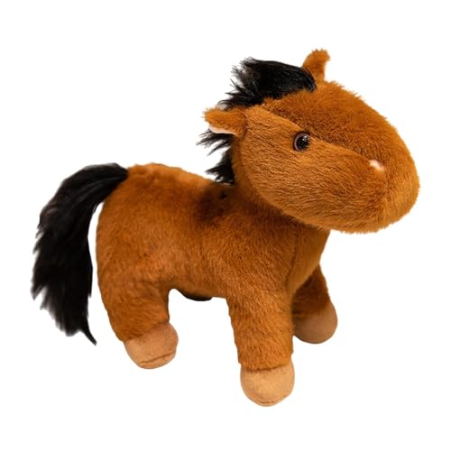 Milageto Horse Doll werfen Kissen kreative süße Kinderzimmer Dekor Stofftier Huggable für Kinder Erwachsene Frauen Festival Geschenk, S Brown von Milageto