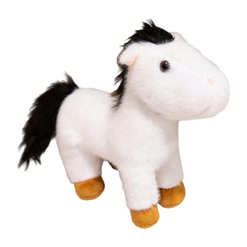 Milageto Horse Doll werfen Kissen kreative süße Kinderzimmer Dekor Stofftier Huggable für Kinder Erwachsene Frauen Festival Geschenk, S White von Milageto