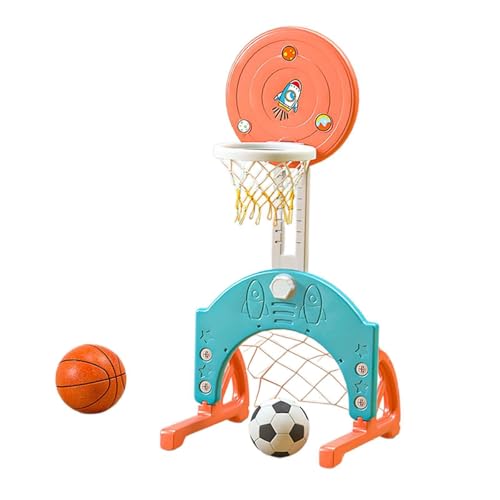 Milageto Interaktives Indoor-Mini-Basketballkorb-Spielzeug, Familienspiel, Eltern-Kind-Interaktives Training mit Fußballspiel für Kinder, Blau orange von Milageto