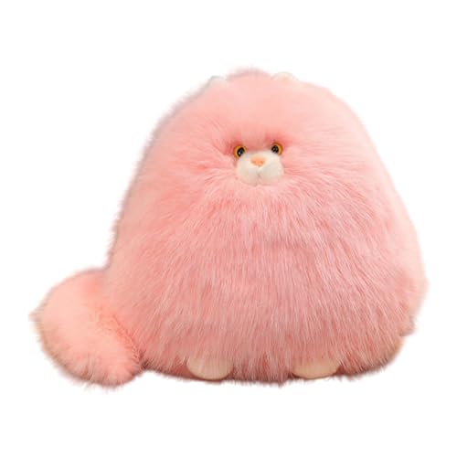 Milageto Katze Plüschtier Kuscheltier Sammlerstück 30 cm Schöne Plüschpuppe Wohnzimmerdekoration für Kinder Erwachsene Baby, Rosa von Milageto