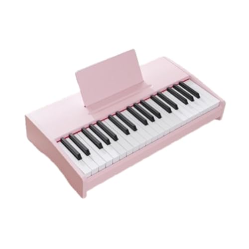 Milageto Kids Piano Keyboard Geschenk, 37 Tasten Holzbabygeschenk, Mini Multifunktional Digital Klavier für Kinder, Instrumentenspielzeug für Jungen Mädchen, Rosa von Milageto