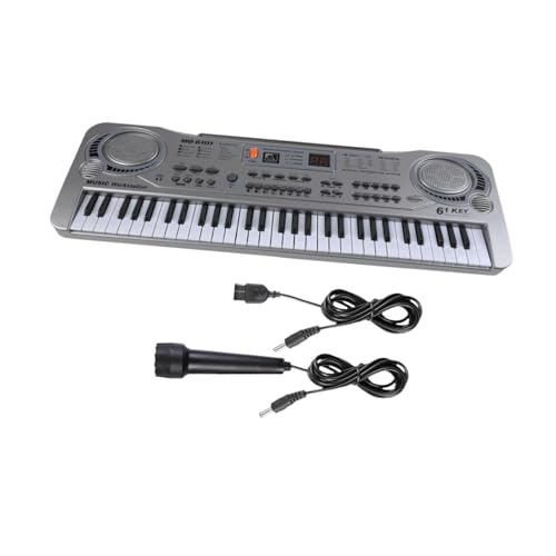 Milageto Kinder-Keyboard-Klavier, 61 Tasten, elektronisches Klavier, Musik, Aufklärungsspielzeug, tragbar, Familie, interagiert für Jungen und Mädchen, von Milageto