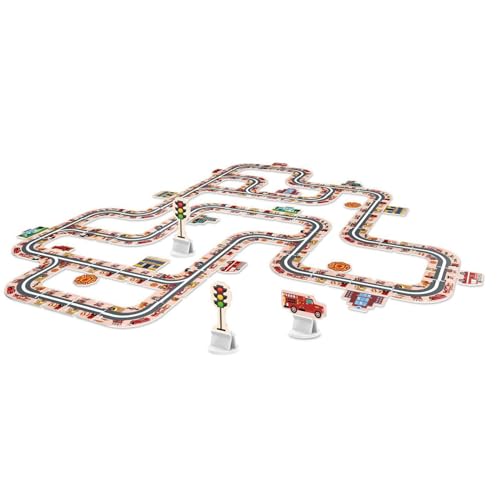 Milageto Kinder-Puzzle-Set, Lernspielzeug, Puzzle, Spielzeug, DIY-Bastelarbeit, Eisenbahnschienenbahn, Spielzeug für Kleinkinder, Geschenke für Geburtstage, Stil E von Milageto