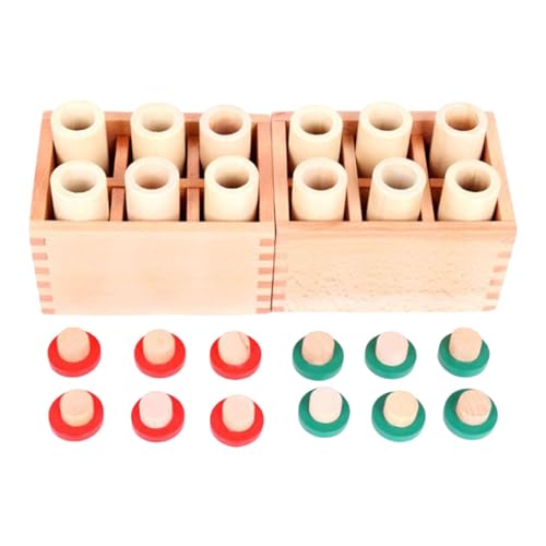 Milageto Klangzylinder-Set, sensorisches Montessori-Material, Klangbox für die frühe Entwicklung von Spielzeugen für Schulkinder, Kleinkinder, Zuhause von Milageto