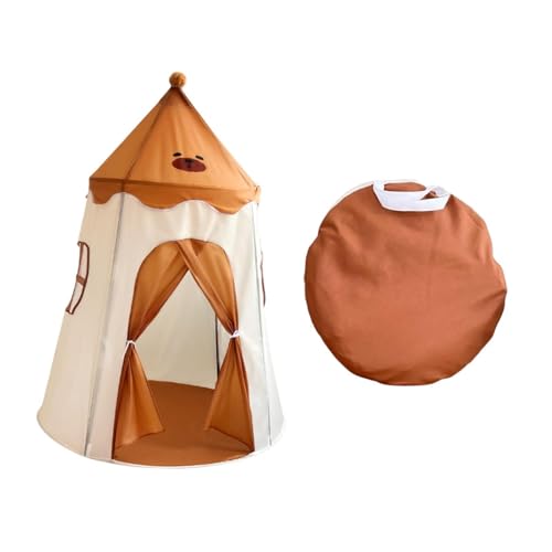 Milageto Kleinkinderzelt Tipi-Spielhaus Faltbares kreatives Geschenk Tipi-Burgzelt Kinderspielzelt für Picknicks Spielplätze Hinterhof, Braun von Milageto