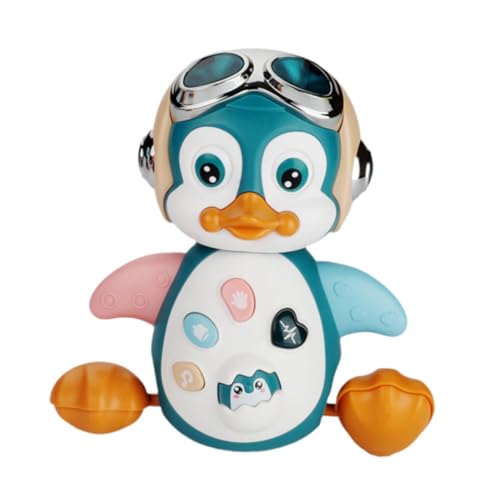 Milageto Krabbelndes musikalisches Pinguin-Babyspielzeug mit Musik und Licht, Spaß, Lernen, interaktives Musiklernen für Mädchen und Jungen, von Milageto