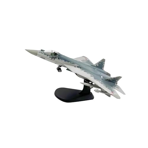 Milageto Legierung 1/72 SU-57 Kampfflugzeug Druckgussmodell Flugzeugmodell Ornament mit Ausstellungssockel für Bücherregal, Schlafzimmer Cafés Büro von Milageto