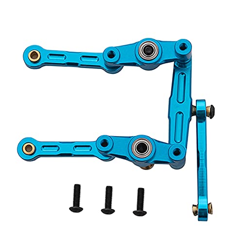 Milageto Metall RC Auto Lenkgestänge Zugstange für TT02 TT 02 TT02D TT 02D 1/10 RC Auto Upgrade Teile ACCS - Blau von Milageto