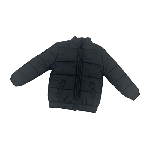 Milageto Modische Puppen Daunenjacke Im Maßstab 1/6, Kostümzubehör, Tägliche Kleidung, Anziehkleidung, Outfit für 12 Zoll Soldatenfiguren, Zubehör, Schwarz, Länge: 12,3 cm von Milageto