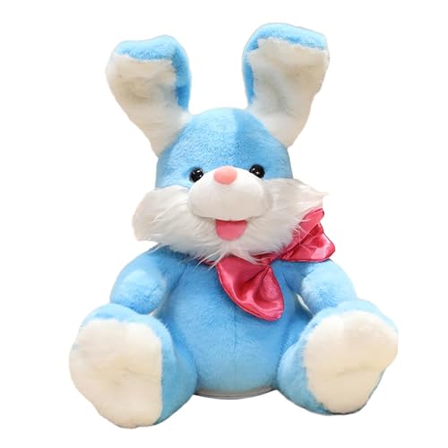 Milageto Musikalisches ausgestopftes Tier, Bunny Plüschspielzeug, Early Education Toy mit beweglichen Ohren, elektronisches Haustierspielzeug für Kleinkinder, Blau von Milageto