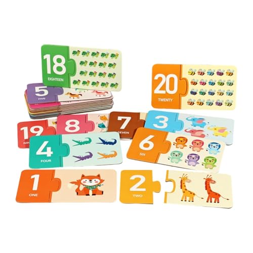 Milageto Passendes Spiel, tragbar, Glatte Kanten, handgefertigt, pädagogisches Spielzeug, frühes Lernspielzeug für Vorschulkinder, Geburtstag, Familienfeier, Nummer Milageto Passendes Spiel, tragbar, Glatte Kanten, handgefertigt, pädagogisches Spielzeug, frühes Lernspielzeug für Vorschulkinder, Geburtstag, Familienfeier, Nummer von Milageto
