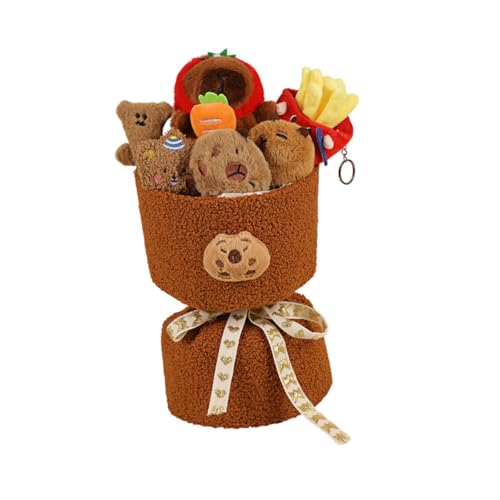 Milageto Plüsch Spielzeugpuppe Blumenstrauß Stofftiere Doll Home Decor Blumenstrauß für Valentinstag Hochzeitsblumenarrangements, Style C von Milageto