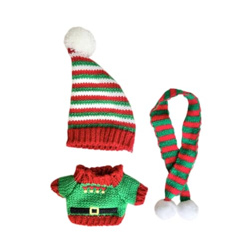 Milageto Plüschfigur Strickpullover Puppenkleidung DIY für Kinder Puppenkleidung Zubehör Weihnachtsschlüsselbund Dekoration für 6,69 Zoll, Style B von Milageto