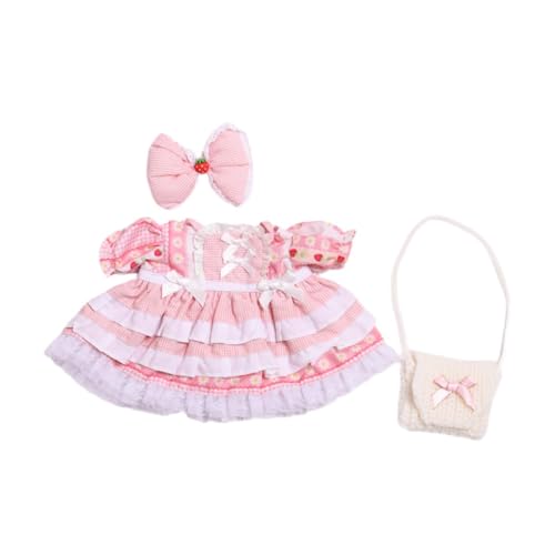 Milageto Plüschpuppenkleidung für 38 cm große Puppen. Kleidung, Plüschpuppenzubehör, Foto-Requisiten, Kostüme, stilvolle, weiche Cartoon-Puppen-Outfits, ROSA von Milageto