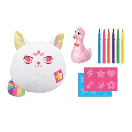 Milageto Plüschspielzeugmalerei Kits Kinder Zimmer Dekor Gemälde Doodle DIY Plüsch Doll Stofftier für Kinder Jungen Mädchen Erwachsene Geschenke, Fuchs von Milageto