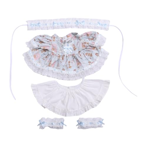 Milageto Prinzessinnenkleid für ausgestopfte Puppen, 38 cm, Puppenkleidung, Kostüme, modisches Puppen-Outfit, zum Anziehen für die Fantasie Einer 14,96 Zoll, Blau von Milageto