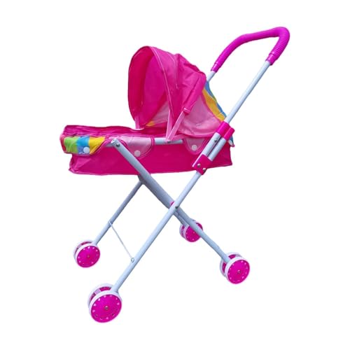 Milageto Puppen-Mini-Kinderwagen, zusammenklappbarer Kinderwagen, Schiebewagen-Spielzeug, frühe Entwicklung, Trolley-Spielzeug, Rollenspiele, von Milageto