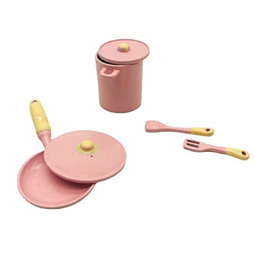 Milageto Puppenhaus Kochgeschirr Suppentopf Küchen Spielset für Unisex Kinder, Rosa Milageto Puppenhaus Kochgeschirr Suppentopf Küchen Spielset für Unisex Kinder, Rosa von Milageto