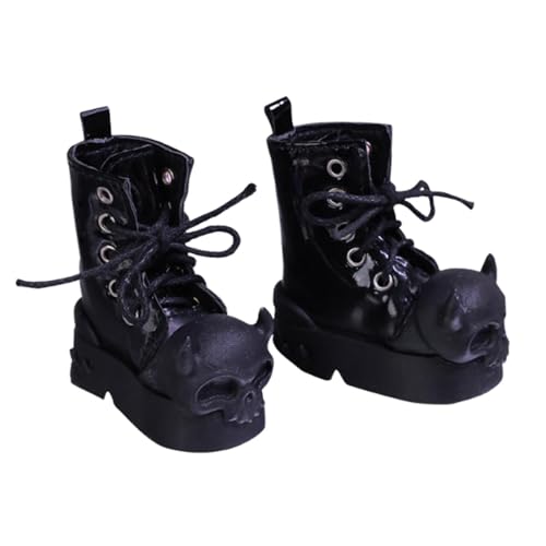 Milageto Puppenschuhe Mädchen Puppenschuhe, Outfits Dekor Kinder Spielzeug handgefertigt Long Boots Accessoire für 1/4 Dolls Ball Jointed Dolls, Schwarz von Milageto