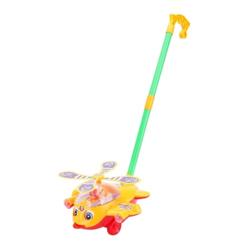 Milageto Push Along Walking Toys Push Toy Early Development Walking Pull Toy Babyspielzeug, für Babys im Alter von 1 bis 2 Jahren, Mädchen und Jungen, Flugzeug von Milageto