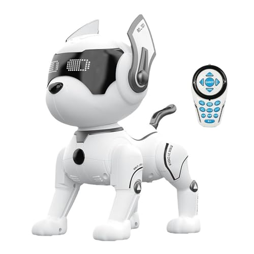 Milageto Roboterhundespielzeug RC Roboterhund Schöner Ferngesteuerter Roboterwelpe, der läuft RC Tanzroboter Spielzeug für Jungen und Mädchen Unterhaltung von Milageto