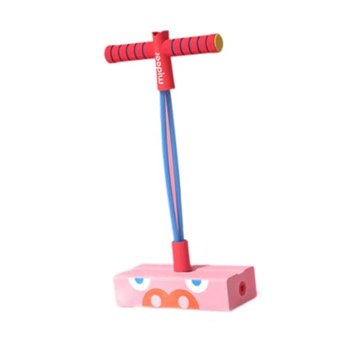 Milageto Schaumstoff-Pogo- für Kinder, Spielzeug für drinnen und draußen, Schaumstoffgriff, rutschfest und lustig, Springstock, Frosch-Springspielzeug, rosa Basis von Milageto