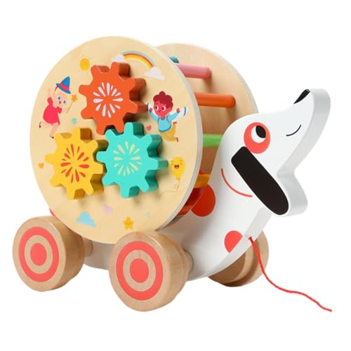 Milageto Schieben und Ziehen Sie, Holzspielzeug im Innen- und Außenbereich entlang, passende Bausteine für Kindergeschenke Formen, Welpe Milageto Schieben und Ziehen Sie, Holzspielzeug im Innen- und Außenbereich entlang, passende Bausteine für Kindergeschenke Formen, Welpe von Milageto