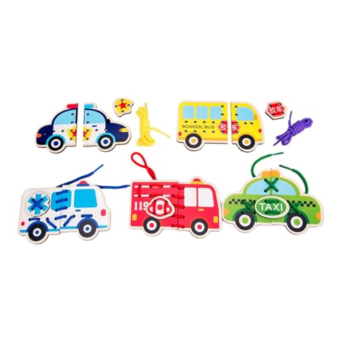 Milageto Schnürkarten, Schnürspiele, die Vorstellungskraft entwickelt, pädagogisches Lerngeschenk für Jungen und Mädchen, Nähkarten, Verkehr Milageto Schnürkarten, Schnürspiele, die Vorstellungskraft entwickelt, pädagogisches Lerngeschenk für Jungen und Mädchen, Nähkarten, Verkehr von Milageto