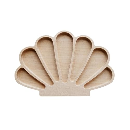 Milageto Sensorisches Tablett aus Holz, Sortiertablett, Lehrmittel, Montessori-Tablett für Kinder im Alter von 4 5 6 Jahren, Shell von Milageto