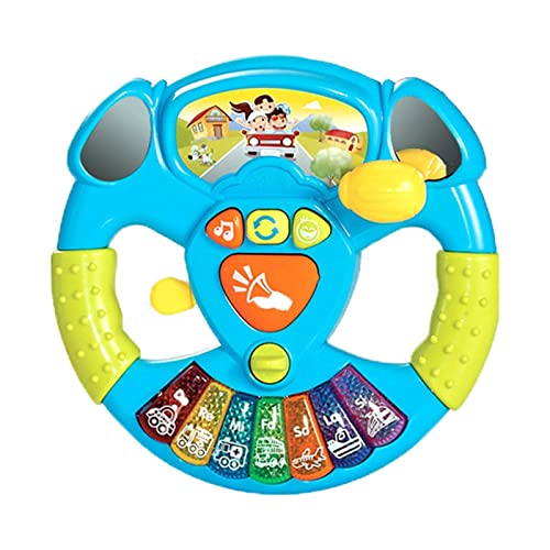 Milageto Simulation Copilot Lenkrad Spielzeug Tragbares Baby Kinder Musikalischer Spaß Lernen Spielzeugauto Spiele Soundeffekte Spielzeug Lenkrad für von Milageto