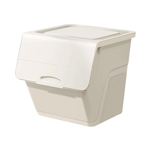 Milageto Spielzeug-Aufbewahrungsbox, 39 x 40 x 39 cm, mit Deckel, Heimdekoration, stapelbar, 56 l, Aufbewahrungsbehälter, groß, für Kinderzimmer, Beige Milageto Spielzeug-Aufbewahrungsbox, 39 x 40 x 39 cm, mit Deckel, Heimdekoration, stapelbar, 56 l, Aufbewahrungsbehälter, groß, für Kinderzimmer, Beige von Milageto