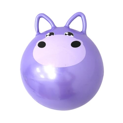 Milageto Sport Hopping Ball Cartoon Kindergarten Sprungspiel für Jungen Mädchen Niedlich mit Griff 42 cm Hüpfball Kinderspielzeug, Violett von Milageto