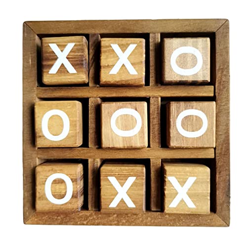 Milageto Tic Tac Toe-Brettspiele aus Holz, Party Favor Fun Indoor Brain Teaser for Living Room Kids Adult Decor von Milageto