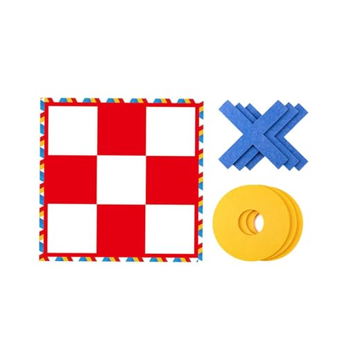 Milageto Tic Tac Toe-Spiel, lustiges Teaser-Spiel, XO-Schachspiel, lustiges XO-Spielzeug für drinnen und draußen, Partygeschenk für Kinder, Familien, rot und weiß von Milageto