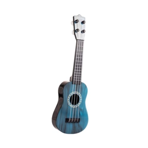 Milageto Ukulele Toy 4 String Gitarre Strumming -Training tragbares kleines Gitarrenmusikinstrument für Alter 3+ Anfänger Geburtstagsgeschenk , Blau von Milageto