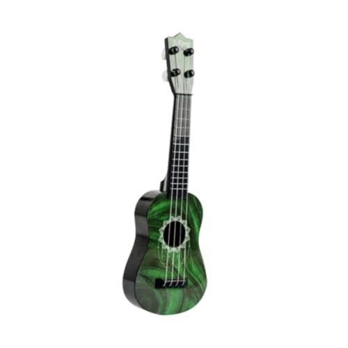 Milageto Ukulele Toy 4 String Gitarre Strumming -Training tragbares kleines Gitarrenmusikinstrument für Alter 3+ Anfänger Geburtstagsgeschenk , GrÜn von Milageto