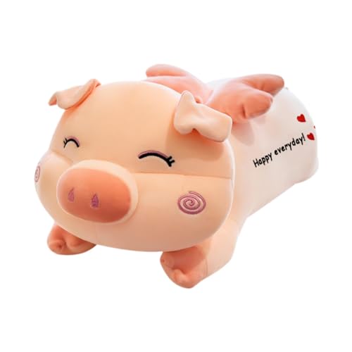 Milageto Weiche Plüsch-Schweinchen-Puppe, Schwein-Plüschtier, Bequeme Wohndekoration, süßes Kuschelschwein-Stofftier, kuscheliges Stofftier, 60cm von Milageto