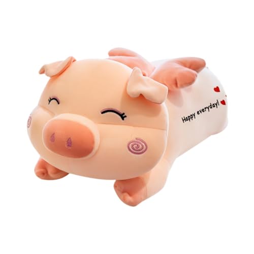 Milageto Weiche Plüsch-Schweinchen-Puppe, Schwein-Plüschtier, Bequeme Wohndekoration, süßes Kuschelschwein-Stofftier, kuscheliges Stofftier, 80cm von Milageto