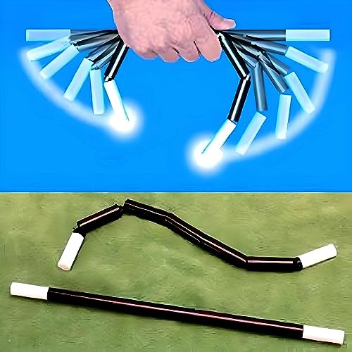 MilesMagic Magician's Instant Breakaway Zauberstab Gimmick Shiny Plastic Strip 12'' Strohspitze Zaubertrick, Schwarz von MilesMagic