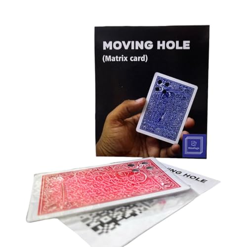 MilesMagic Magician's Moving Hole Matrix Art Gimmick | Hochvisueller klassischer Trick | Poker Impossible Hollow Card Trick | Für Street Magic | Für Bühnenzaubertricks von MilesMagic