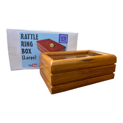 MilesMagic Magician's Rattle Ring Box Gimmick | Vanish Coins, Rings and More with Spectacular Mentalism Deluxe Wooden Rattle Box for Close Up Magic Trick von MilesMagic